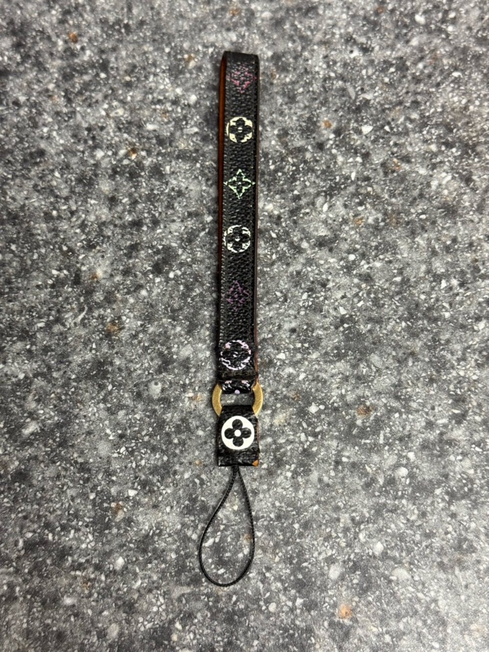 Louis Vuitton Dragonne Phone Strap/Keychain Black Takashi Murakami Mono M92598 - Picture 3 of 9